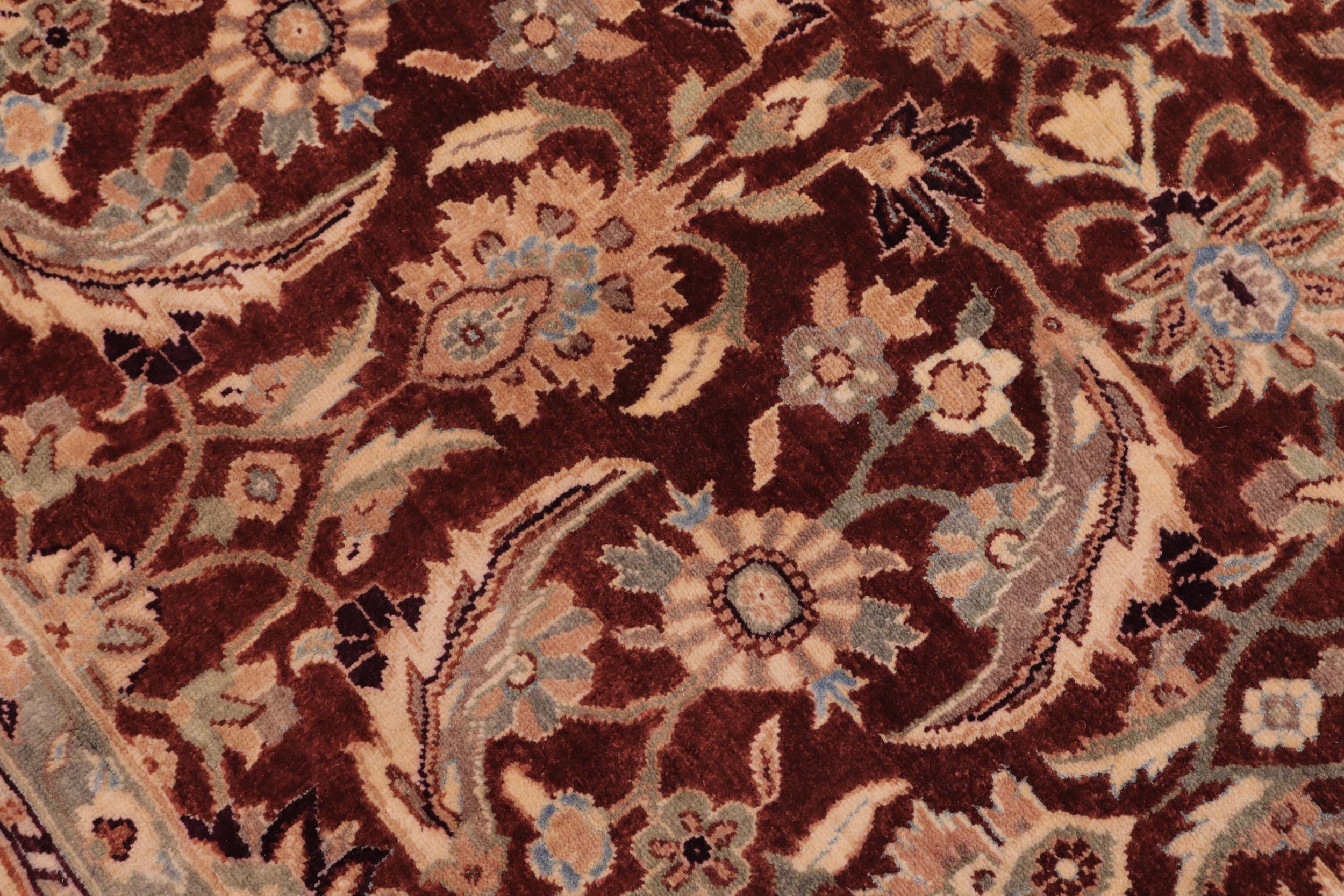 handmade Transitional Kafkaz Copper Tan Hand Knotted RECTANGLE 100% WOOL area rug 6' x 9'