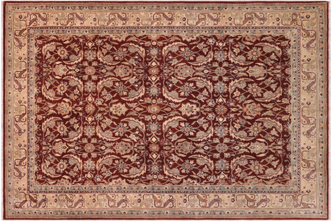 handmade Transitional Kafkaz Copper Tan Hand Knotted RECTANGLE 100% WOOL area rug 6' x 9'