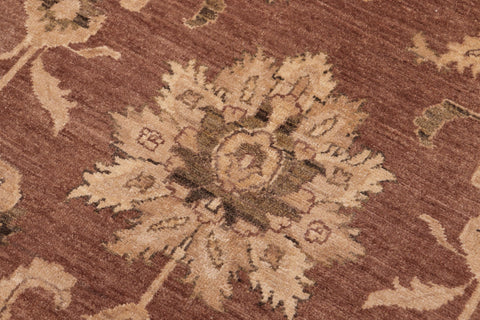 handmade Traditional Kafkaz Brown Tan Hand Knotted RECTANGLE 100% WOOL area rug 8x9