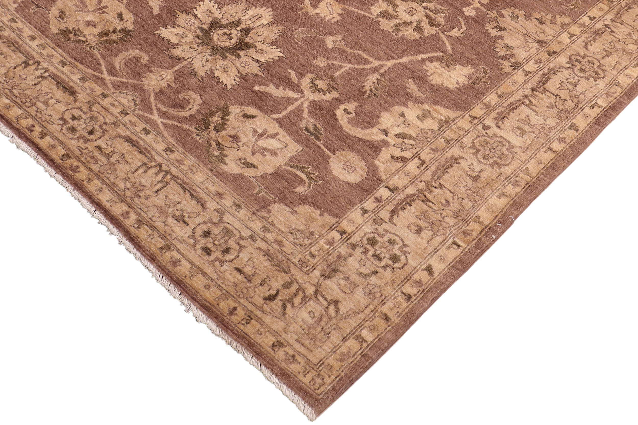 handmade Traditional Kafkaz Brown Tan Hand Knotted RECTANGLE 100% WOOL area rug 6x9