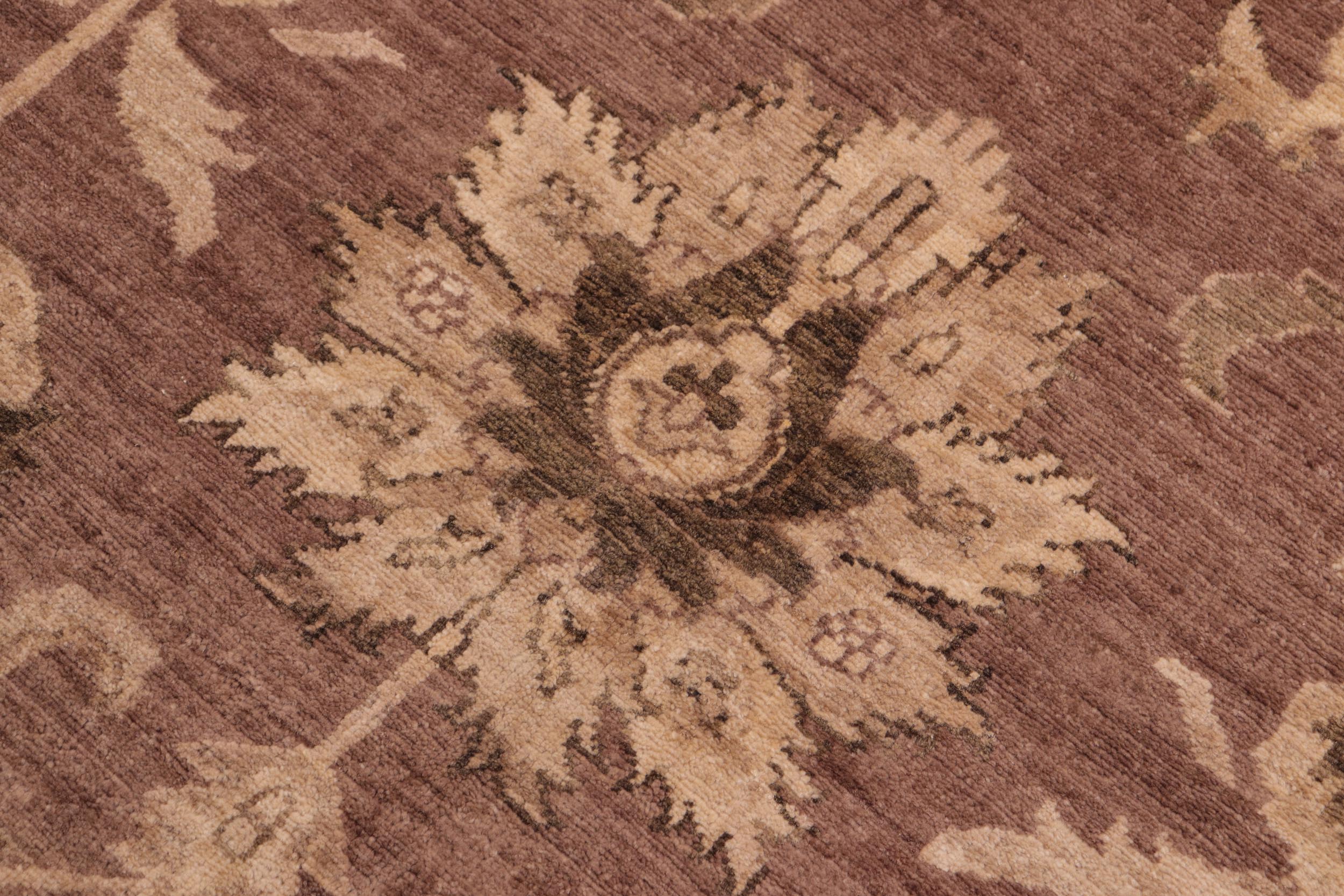 handmade Traditional Kafkaz Brown Tan Hand Knotted RECTANGLE 100% WOOL area rug 6x9