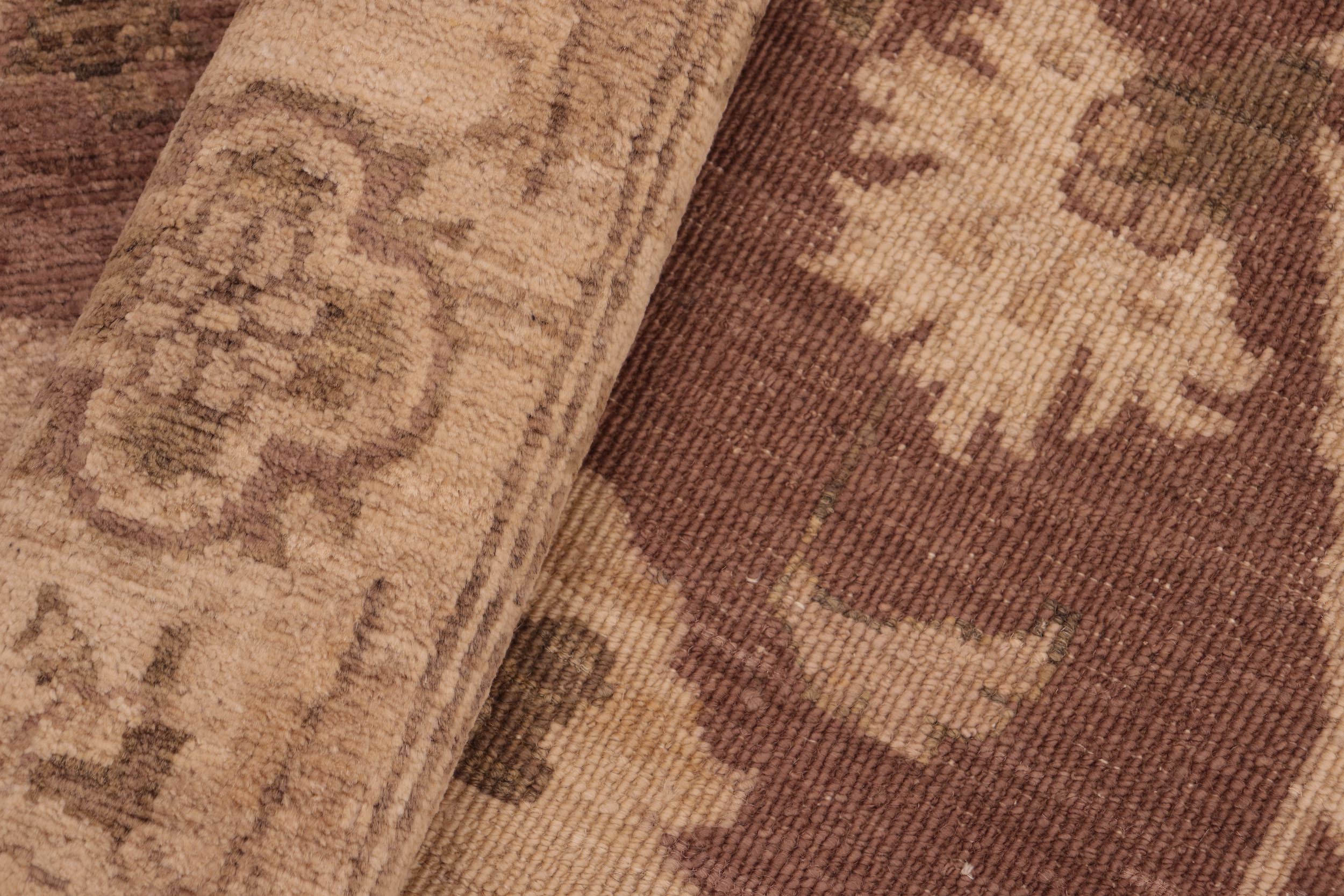 handmade Traditional Kafkaz Brown Tan Hand Knotted RECTANGLE 100% WOOL area rug 6x9