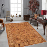 handmade Traditional Kafkaz Tan Beige Hand Knotted RECTANGLE 100% WOOL area rug 6 x 9