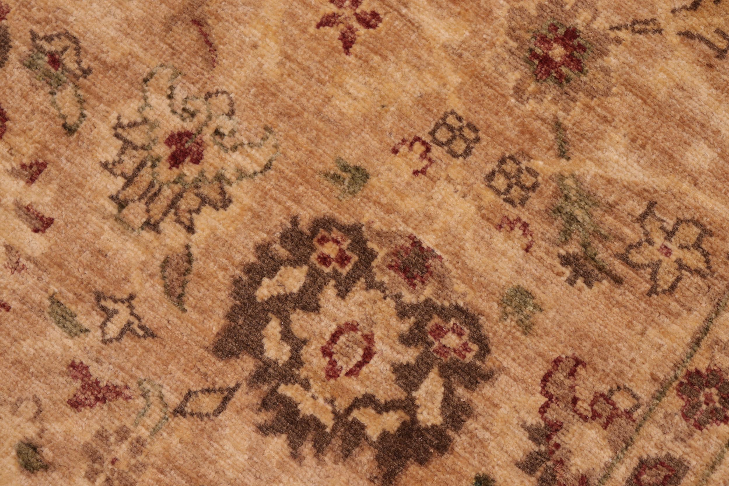 handmade Traditional Kafkaz Tan Beige Hand Knotted RECTANGLE 100% WOOL area rug 6x9