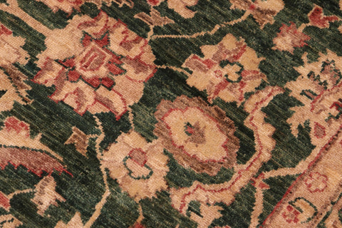 handmade Traditional Kafkaz Green Rust Hand Knotted RECTANGLE 100% WOOL area rug 6x9