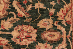 handmade Traditional Kafkaz Green Rust Hand Knotted RECTANGLE 100% WOOL area rug 6X9