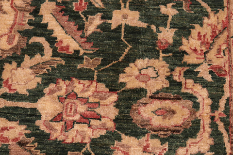 handmade Traditional Kafkaz Green Rust Hand Knotted RECTANGLE 100% WOOL area rug 6x9