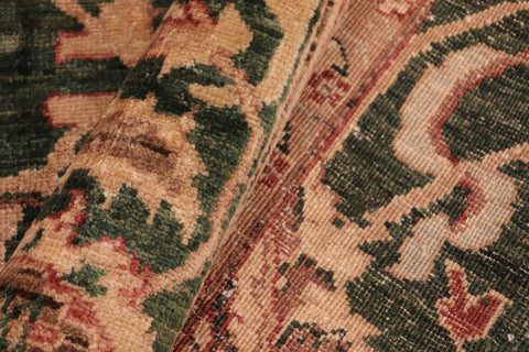 handmade Traditional Kafkaz Green Rust Hand Knotted RECTANGLE 100% WOOL area rug 6x9