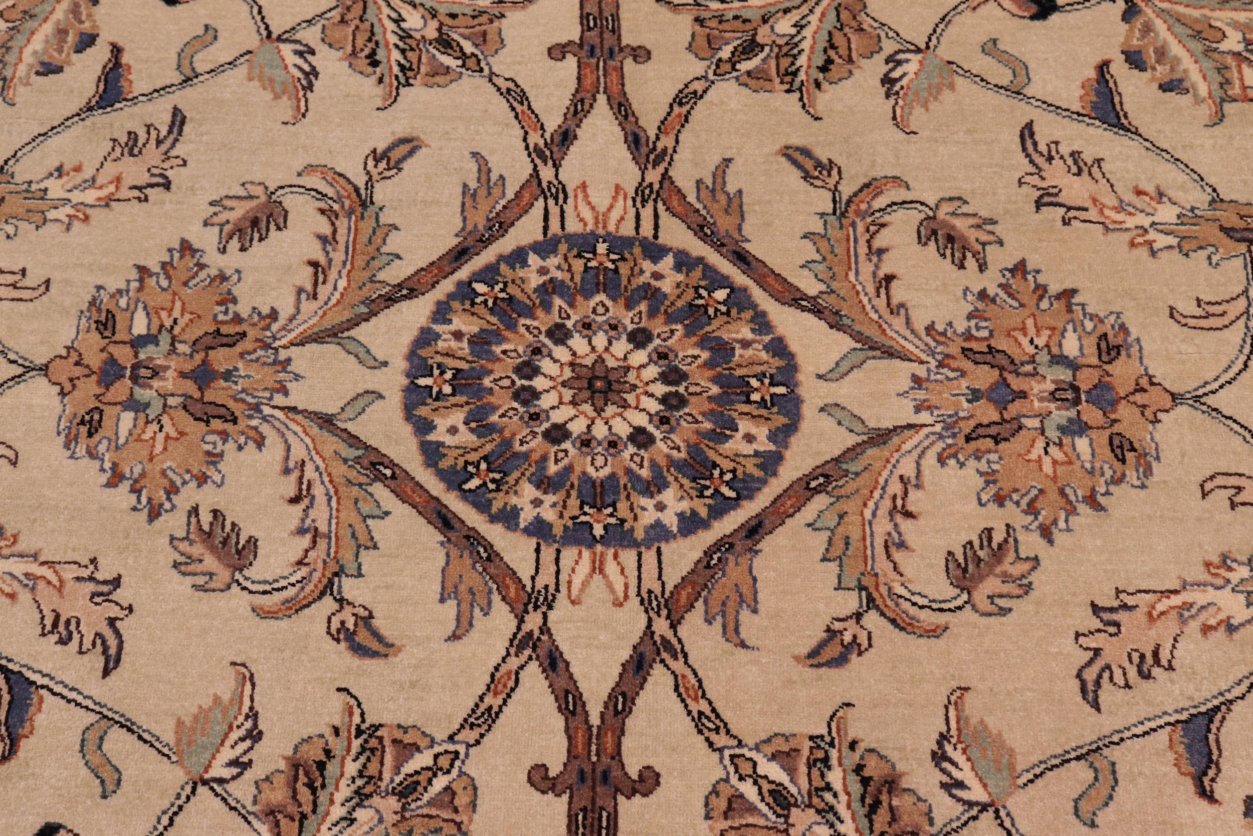 handmade Traditional Kafkaz Tan Dark Tan Hand Knotted RECTANGLE 100% WOOL area rug 6' x 9'