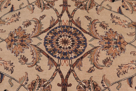 handmade Traditional Kafkaz Tan Dark Tan Hand Knotted RECTANGLE 100% WOOL area rug 6' x 9'