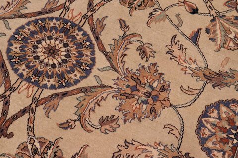 handmade Traditional Kafkaz Tan Dark Tan Hand Knotted RECTANGLE 100% WOOL area rug 6' x 9'