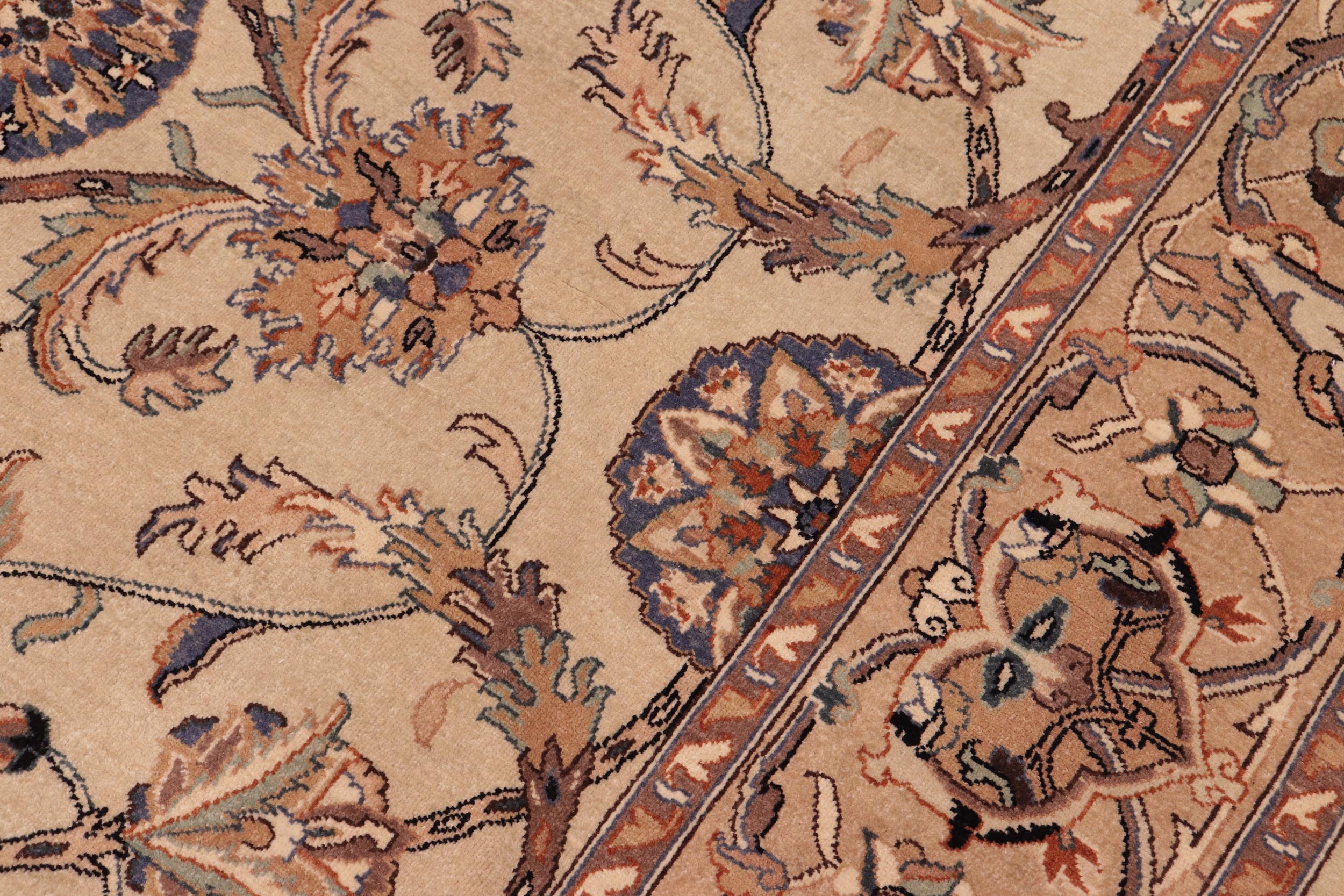 handmade Traditional Kafkaz Tan Dark Tan Hand Knotted RECTANGLE 100% WOOL area rug 6' x 9'
