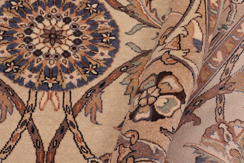 handmade Traditional Kafkaz Tan Dark Tan Hand Knotted RECTANGLE 100% WOOL area rug 6' x 9'