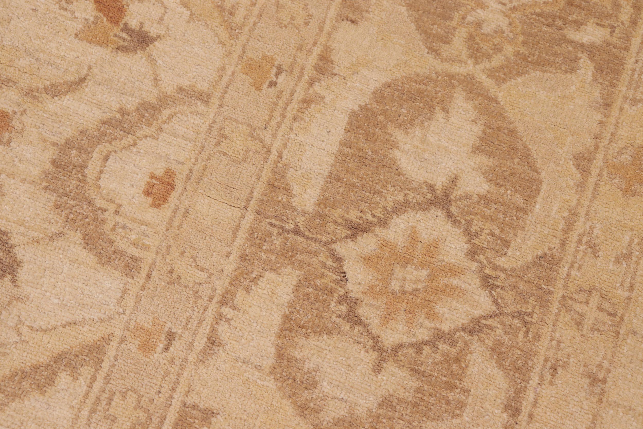 handmade Traditional Kafkaz Beige Brown Hand Knotted RECTANGLE 100% WOOL area rug 6x9