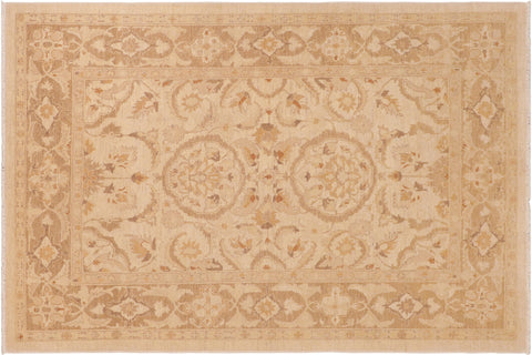 handmade Traditional Kafkaz Beige Brown Hand Knotted RECTANGLE 100% WOOL area rug 6x9