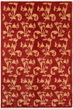 Shabby Chic Ziegler Vanita Red/Gold Wool Rug - 5'6'' x 8'10''