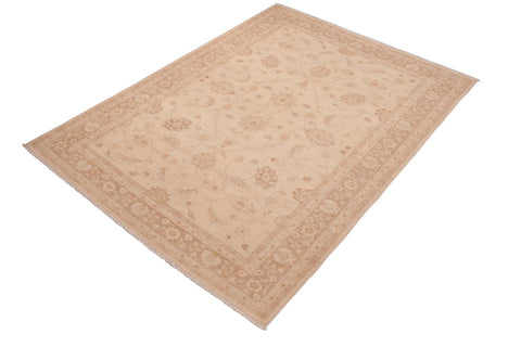 handmade Traditional Kafkaz Tan Brown Hand Knotted RECTANGLE 100% WOOL area rug 6x9