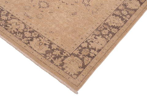 handmade Traditional Kafkaz Tan Brown Hand Knotted RECTANGLE 100% WOOL area rug 6x9
