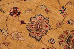 handmade Traditional Kafkaz Gold Blue Hand Knotted RECTANGLE 100% WOOL area rug 6X9