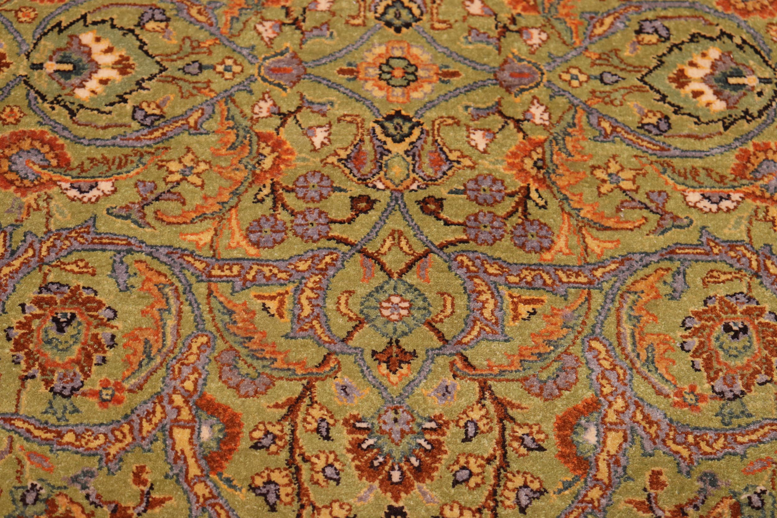 handmade Transitional  Lt. Green Gold Hand Knotted RECTANGLE 100% WOOL area rug 6' x 9'