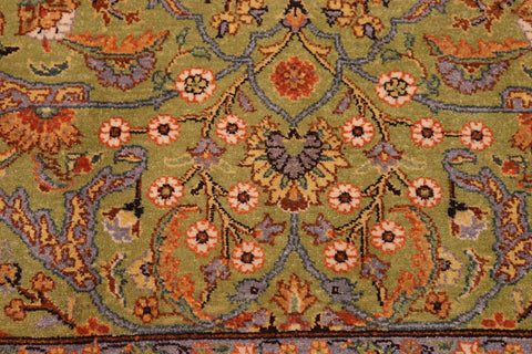 handmade Transitional  Lt. Green Gold Hand Knotted RECTANGLE 100% WOOL area rug 6' x 9'