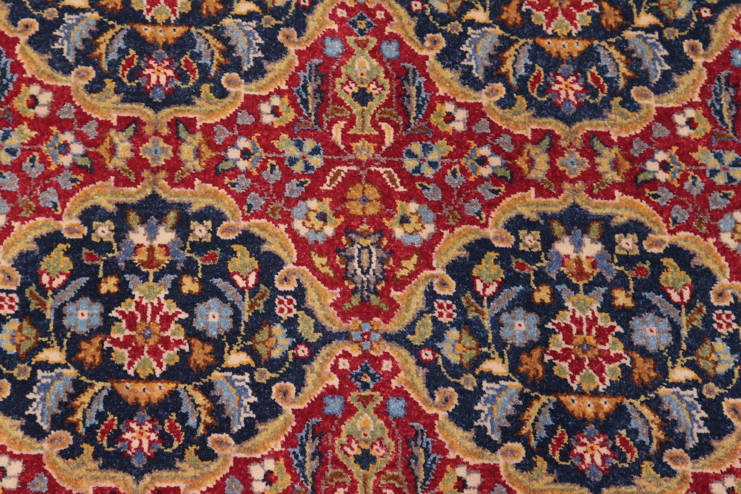 handmade Transitional  Red Teal Blue Hand Knotted RECTANGLE 100% WOOL area rug 6' x 9'