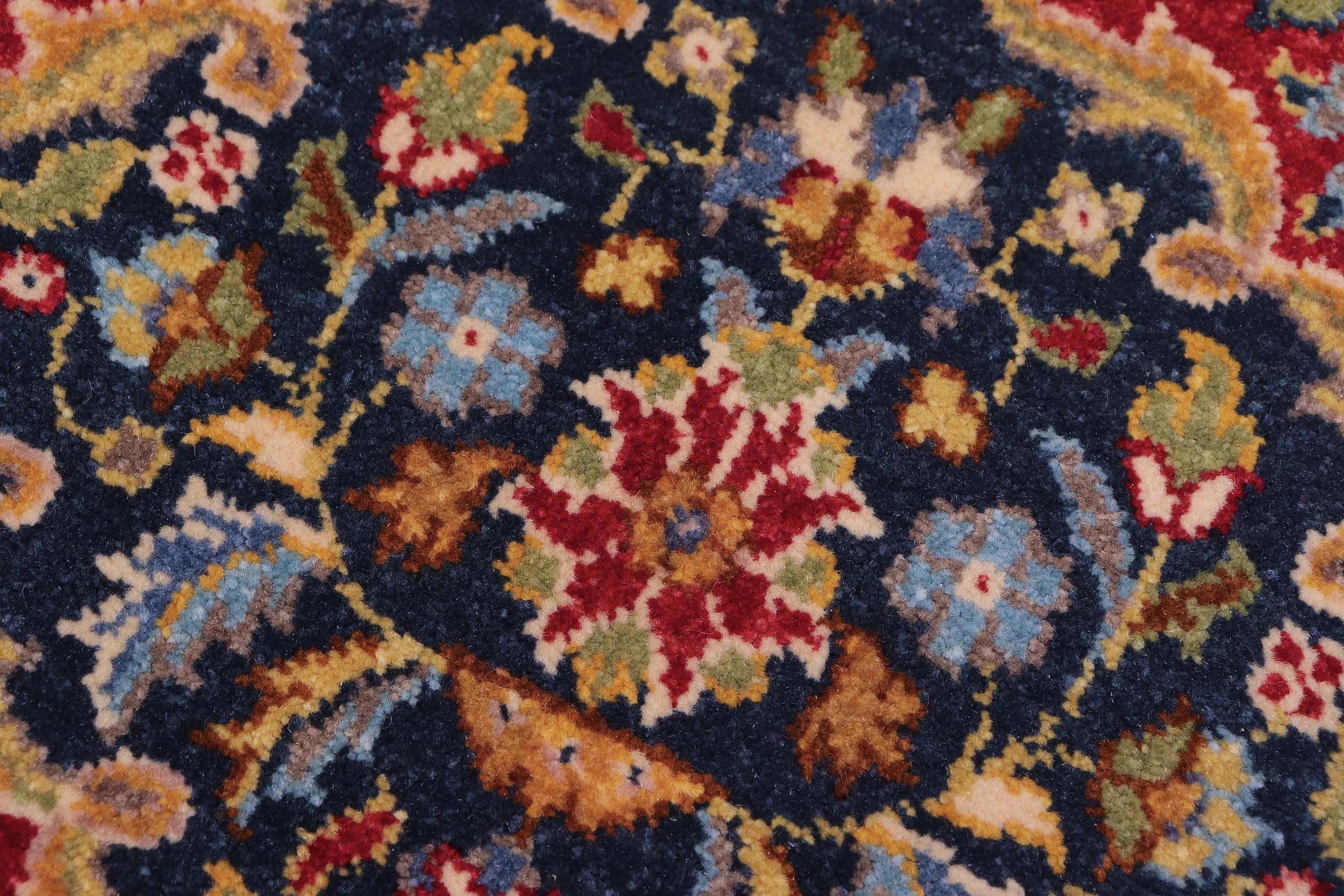 handmade Transitional  Red Teal Blue Hand Knotted RECTANGLE 100% WOOL area rug 6' x 9'