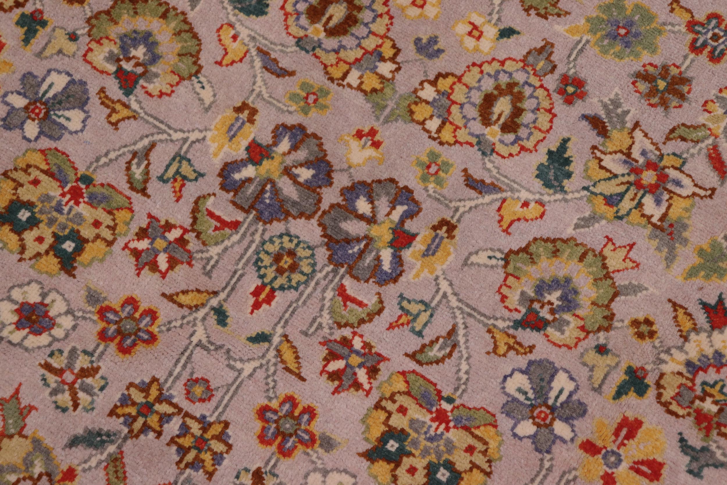 handmade Transitional  Gray Lt. Green Hand Knotted RECTANGLE 100% WOOL area rug 6' x 9'