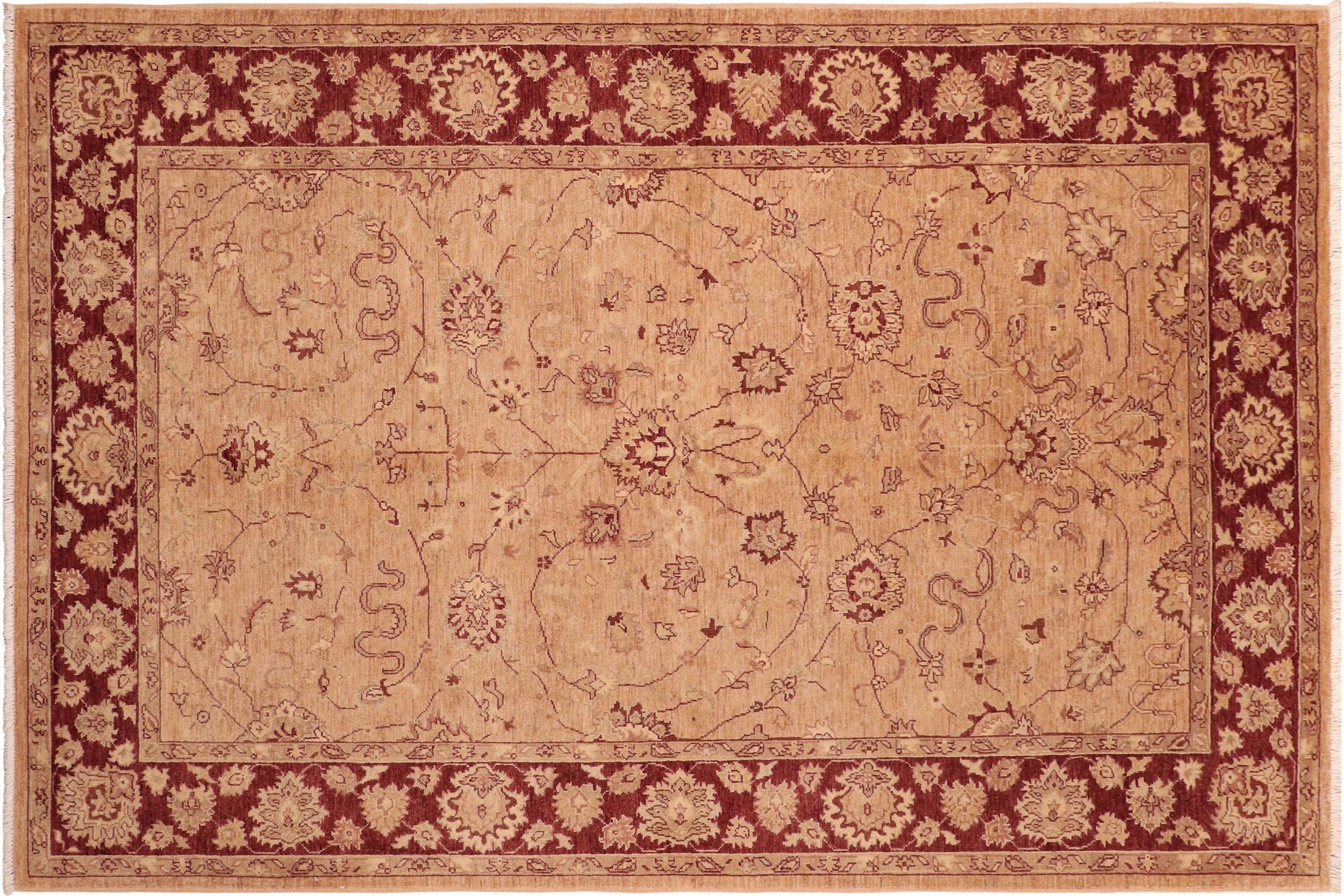handmade Traditional Kafkaz Brown Red Hand Knotted RECTANGLE 100% WOOL area rug 6x9