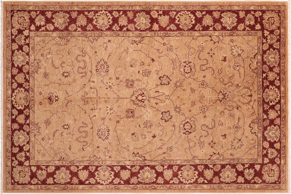 handmade Traditional Kafkaz Brown Red Hand Knotted RECTANGLE 100% WOOL area rug 6x9