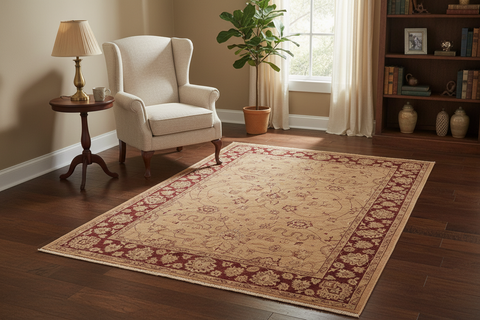 handmade Traditional Kafkaz Brown Red Hand Knotted RECTANGLE 100% WOOL area rug 6x9