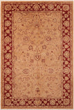 handmade Traditional Kafkaz Brown Red Hand Knotted RECTANGLE 100% WOOL area rug 6 x 9
