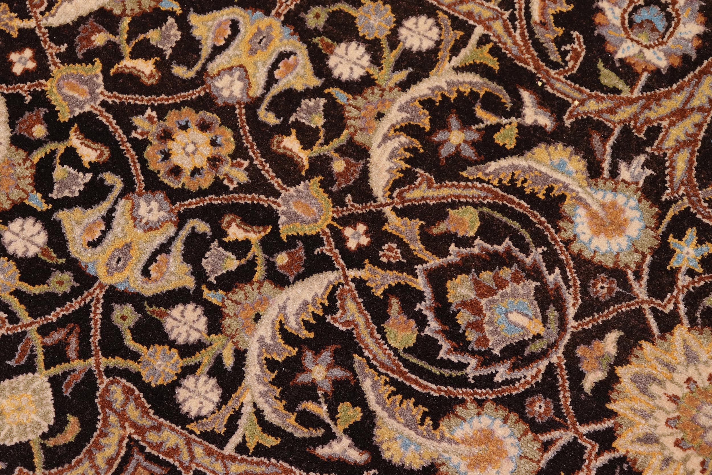 handmade Traditional Design Brown Tan Hand Knotted RECTANGLE 100% WOOL area rug 6' x 9'