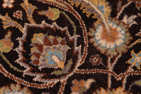 handmade Traditional Design Brown Tan Hand Knotted RECTANGLE 100% WOOL area rug 6' x 9'