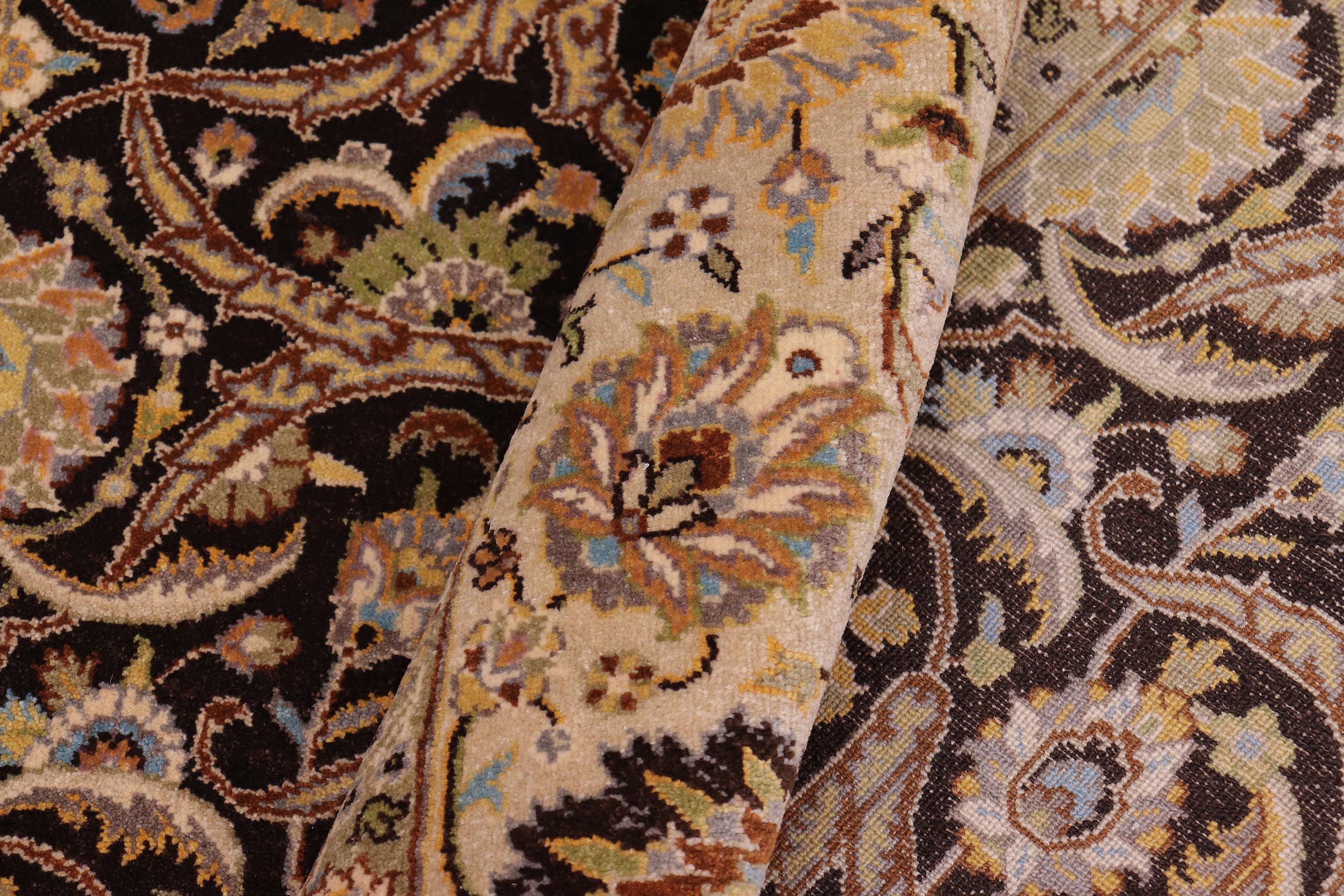 handmade Traditional Design Brown Tan Hand Knotted RECTANGLE 100% WOOL area rug 6' x 9'