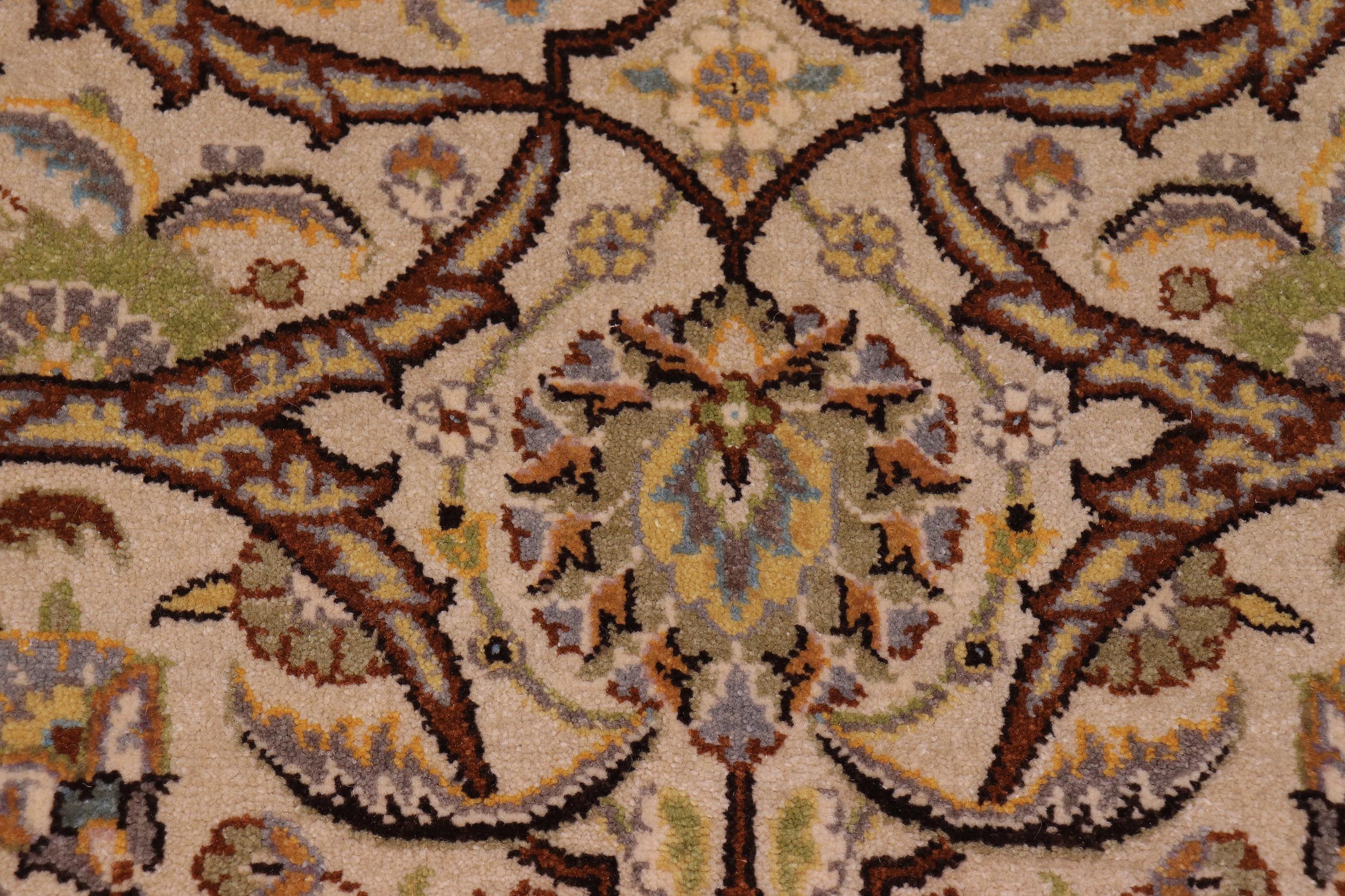 handmade Transitional Design Tan Charcoal Hand Knotted RECTANGLE 100% WOOL area rug 6' x 9'