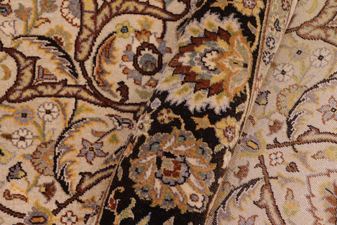 handmade Transitional Design Tan Charcoal Hand Knotted RECTANGLE 100% WOOL area rug 6' x 9'