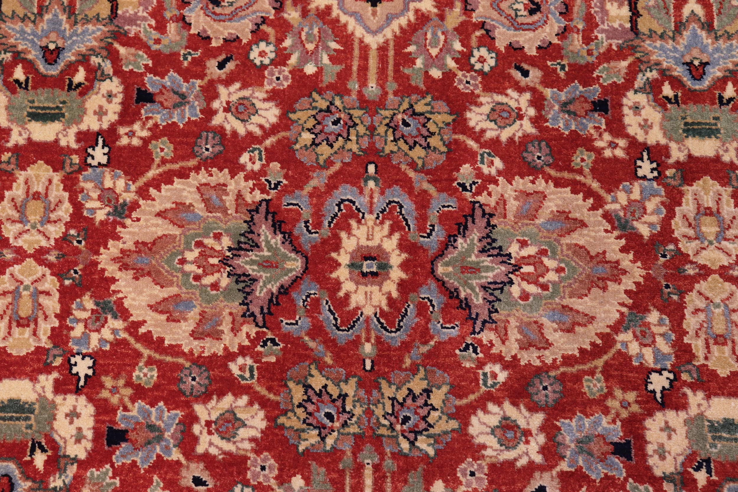 handmade Transitional Lahore Rust Tan Hand Knotted RECTANGLE 100% WOOL area rug 6' x 9'