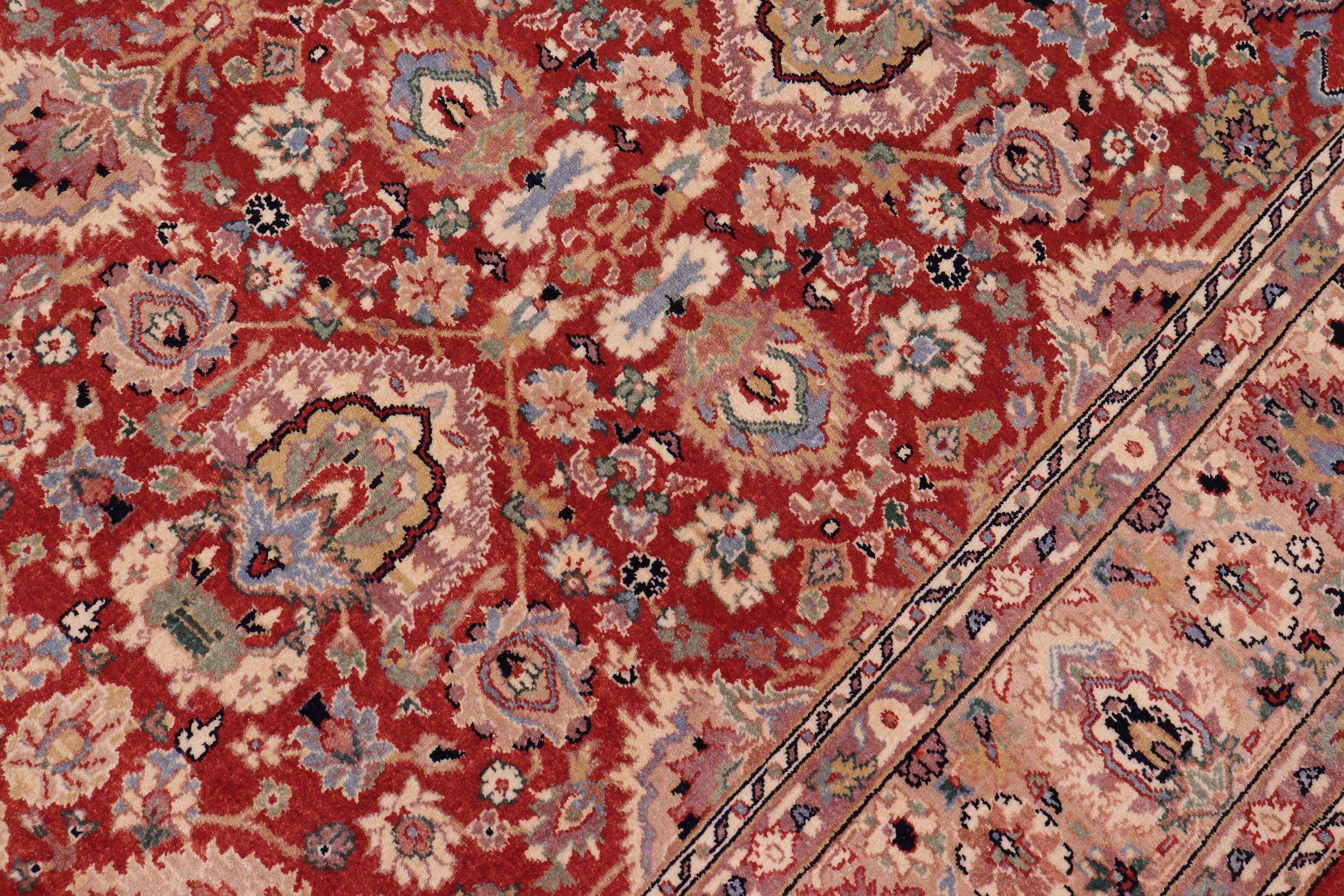 handmade Transitional Lahore Rust Tan Hand Knotted RECTANGLE 100% WOOL area rug 6' x 9'