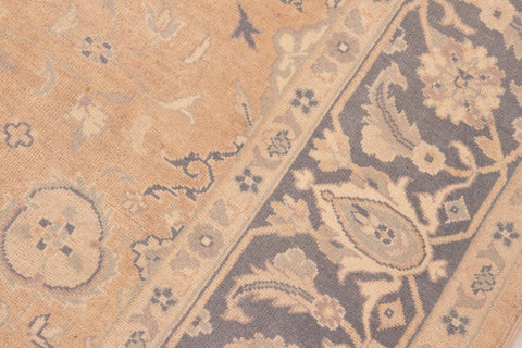 handmade Transitional Kafkaz Tan Gray Hand Knotted RECTANGLE 100% WOOL area rug 6x9