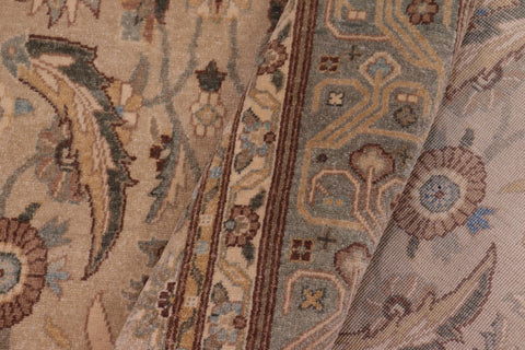 handmade Transitional Lahore Lt. Gray Lt. Green Hand Knotted RECTANGLE 100% WOOL area rug 6' x 9'