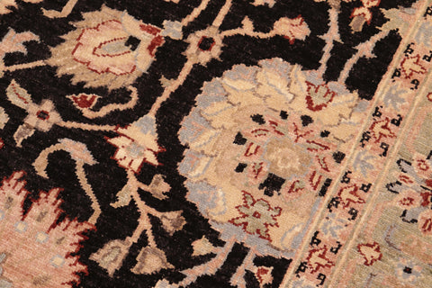 handmade Traditional Kafkaz Black Green Hand Knotted RECTANGLE 100% WOOL area rug 6x9