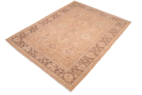 handmade Traditional Kafkaz Brown Tan Hand Knotted RECTANGLE 100% WOOL area rug 6x9