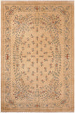 handmade Traditional Kafkaz Tan Green Hand Knotted RECTANGLE 100% WOOL area rug 6 x 9