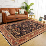 handmade Traditional Kafkaz Blue Brown Hand Knotted RECTANGLE 100% WOOL area rug 10 x 14