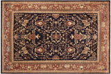 Bohemian Ziegler Alla Blue/Brown Hand-Knotted Wool Rug - 9'11'' x 13'9''
