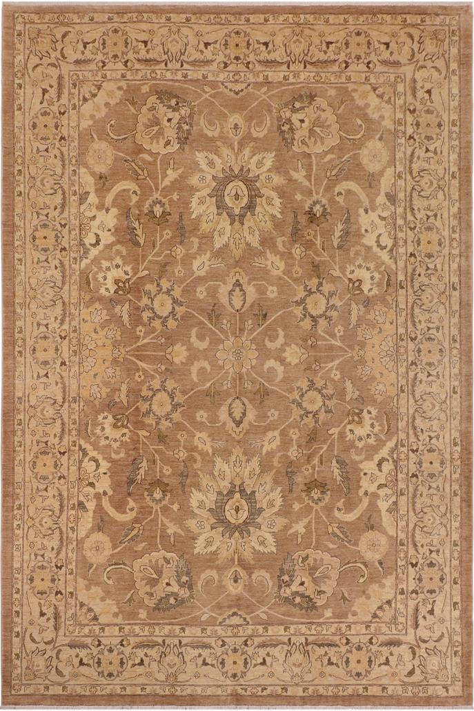 handmade Traditional Kafkaz Brown Tan Hand Knotted RECTANGLE 100% WOOL area rug 10X14