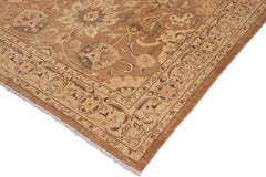 handmade Traditional Kafkaz Brown Tan Hand Knotted RECTANGLE 100% WOOL area rug 10X14