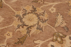 handmade Traditional Kafkaz Brown Tan Hand Knotted RECTANGLE 100% WOOL area rug 10X14