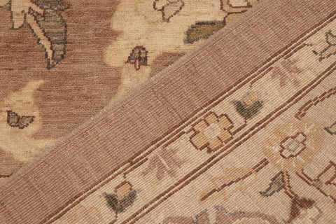 handmade Traditional Kafkaz Brown Tan Hand Knotted RECTANGLE 100% WOOL area rug 10x14